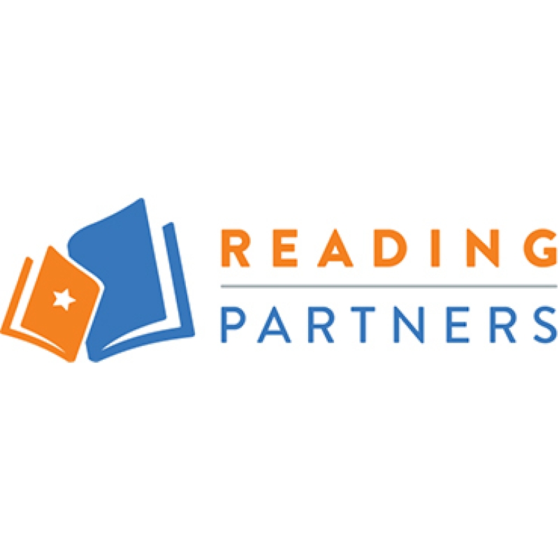 Reading Partners - two books next to Reading Partners text